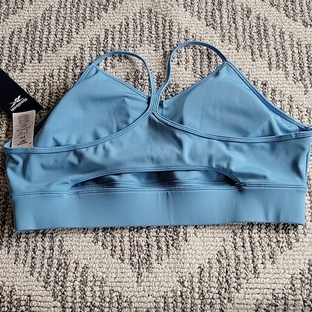 Reebok Plus Size Strappy Blue Sports Bra Size 2X - Picture 2 of 5